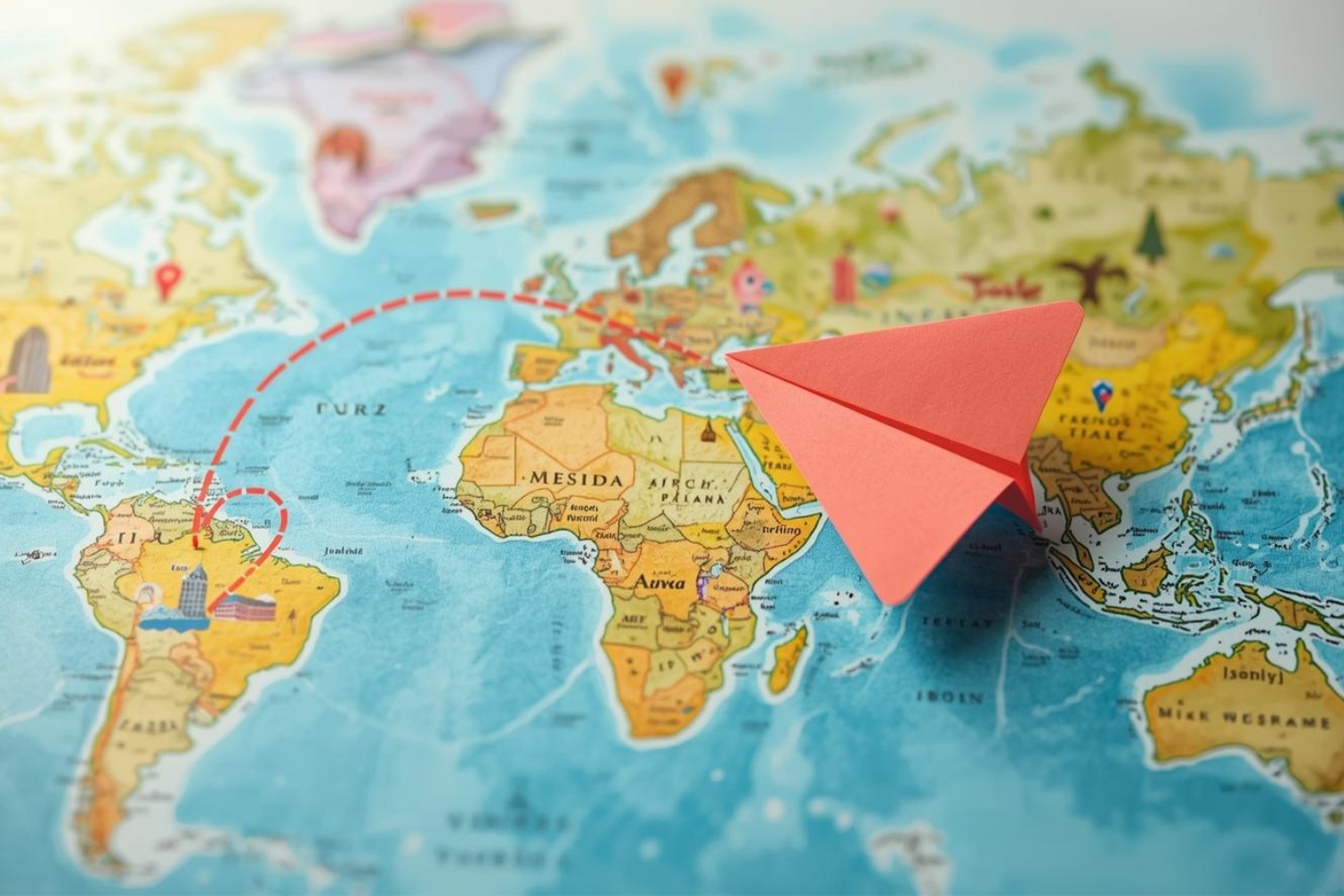 世界地図の写真